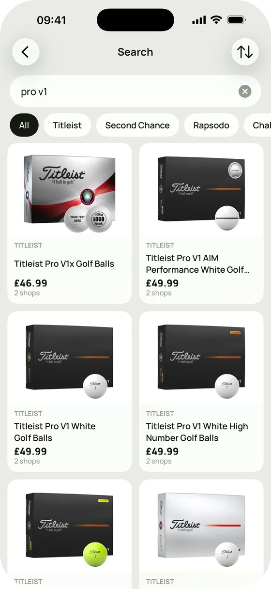 Search a model, a brand or a ball