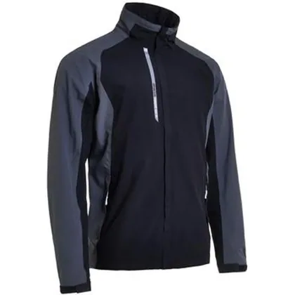 Abacus Links Waterproof Rain Jacket - Black/Grey