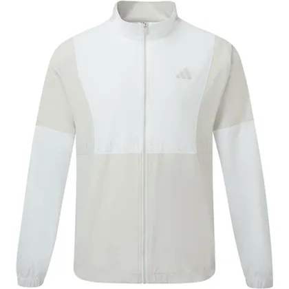 adidas Beyond The Course Twistweave Full Zip Golf Wind Jacket Orbit Grey JZ9420