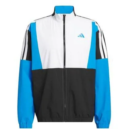 Beyond the Course Windbreaker Golf Jacket - Black/White/Blue