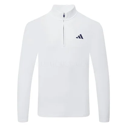 adidas Core Texture 1/4 Zip Golf Sweater White KG7283
