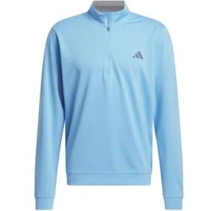 adidas Elevated 1/4 Zip Golf Sweater - Semi Blue Burst