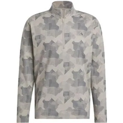 Go-To Print Mens 1/4 Zip Top - Putty/Beige