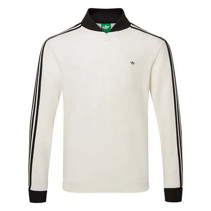 adidas Golf Originals 3 Stripe 1/4 Zip Golf Sweater Chalk White/Black KS5735