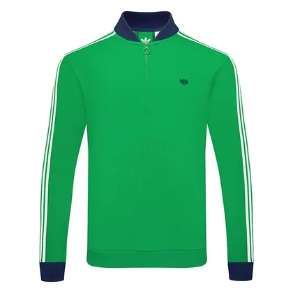 adidas Golf Originals 3 Stripe 1/4 Zip Golf Sweater Green/Night Indigo KB8626