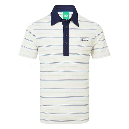adidas Golf Originals Archive Stripe Golf Polo Shirt Chalk White/Pure Lemon KV6808