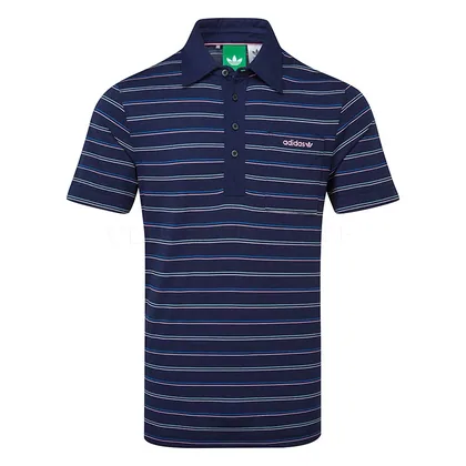 adidas Golf Originals Archive Stripe Golf Polo Shirt Night Indigo/St Tropic Bloom KV6809