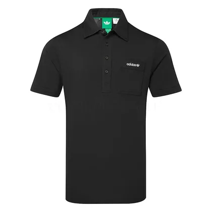 adidas Golf Originals Script Pocket Golf Polo Shirt Black KS5738