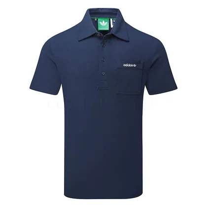 adidas Golf Originals Script Pocket Golf Polo Shirt Night Indigo JH3851