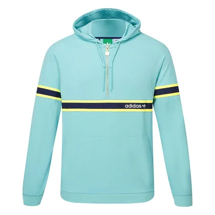 adidas Golf Originals Summer Anorak 1/4 Zip Golf Wind Jacket Light Aqua KR5428