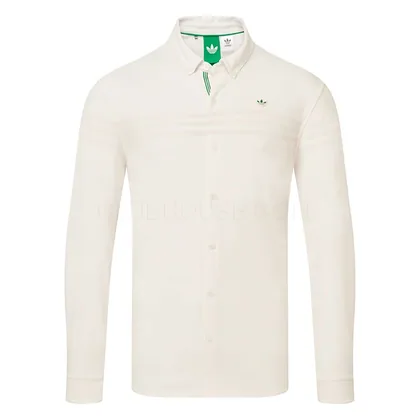 adidas Golf Originals Twistknit Button Up Golf Polo Shirt Chalk White KH4064