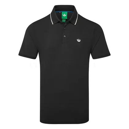 adidas Golf Originals Twistknit Trefoil Golf Polo Shirt Black KS5743