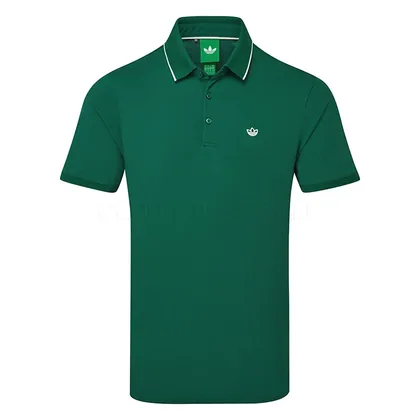 adidas Golf Originals Twistknit Trefoil Golf Polo Shirt Collegiate Green KS5739