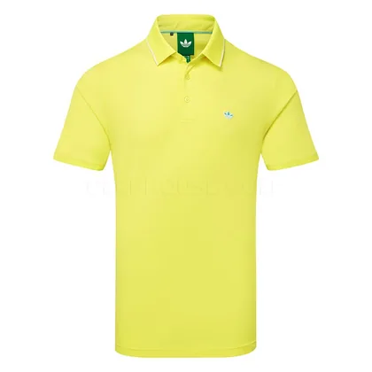 adidas Golf Originals Twistknit Trefoil Golf Polo Shirt Pure Lemon KS5742