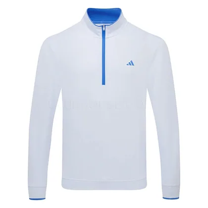 adidas Primegreen UPF Lightweight 1/4 Zip Golf Sweater Crystal Sky KC4034