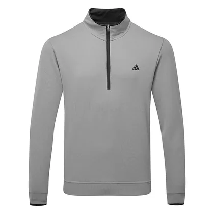 adidas Primegreen UPF Lightweight 1/4 Zip Golf Sweater Grey Three IU4513