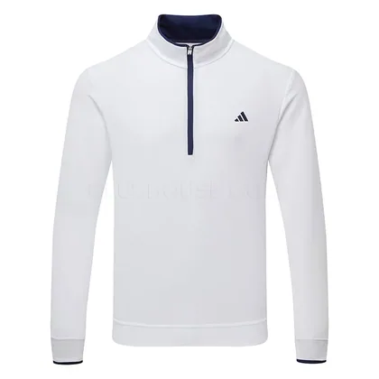 adidas Primegreen UPF Lightweight 1/4 Zip Golf Sweater White IQ2962