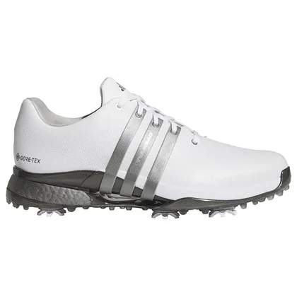 adidas Tour 360 GORE-TEX Golf Shoes White/Iron Metallic/Preloved Yellow KI5764