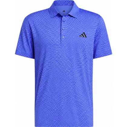 adidas Tour Deco Golf Polo Shirt - Dual Indigo/Lilac