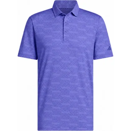 adidas Ultimate Jacquard Golf Polo Shirt - Dual Indigo