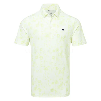 adidas Ultimate365+ Butterspun Mighty Blossom Golf Polo Shirt Frozen Lemon KU1171