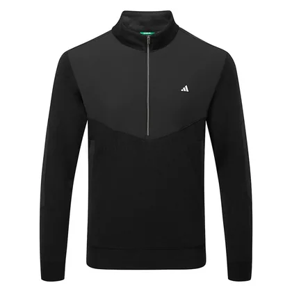 adidas Ultimate365+ Course Control Hybrid 1/4 Zip Golf Sweater Black KG7199
