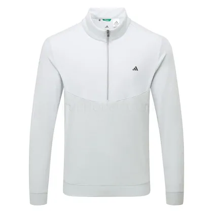 adidas Ultimate365+ Course Control Hybrid 1/4 Zip Golf Sweater Clear Grey KG7200
