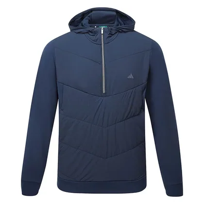 adidas Ultimate365+ Course Control Quilted Anorak 1/4 Zip Golf Wind Jacket Collegiate Navy KW1715