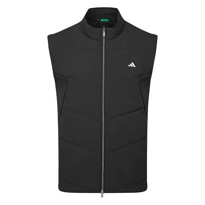 adidas Ultimate365+ Course Control Quilted Full Zip Golf Wind Vest Black KW1711