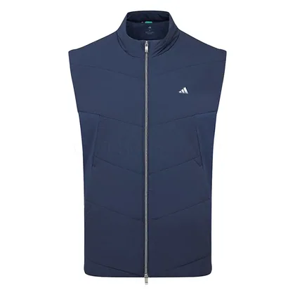 adidas Ultimate365+ Course Control Quilted Full Zip Golf Wind Vest Collegiate Navy KW1711