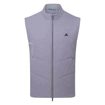 adidas Ultimate365+ Course Control Quilted Full Zip Golf Wind Vest Slate KW1713
