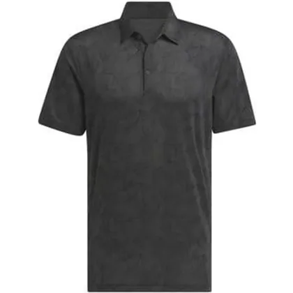 adidas Ultimate365 Pine Print Golf Polo - Carbon/Black