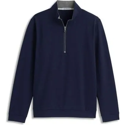 Ashworth French Terry 1/4 Zip Golf Sweater - Driver Navy