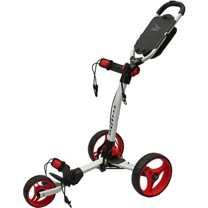 Axglo TriLite 3 Wheel Golf Trolley White/Red