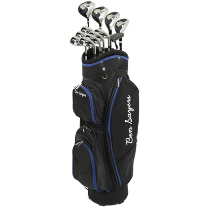 BEN SAYERS 2026 M8 13-PIECE CART BAG GOLF PACKAGE SET - GRAPHITE SHAFTS - BLACK / BLUE +FREE GIFT