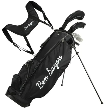 BEN SAYERS 2026 M8 6-PIECE STAND BAG GOLF PACKAGE SET - BLACK / GREY +FREE GIFT