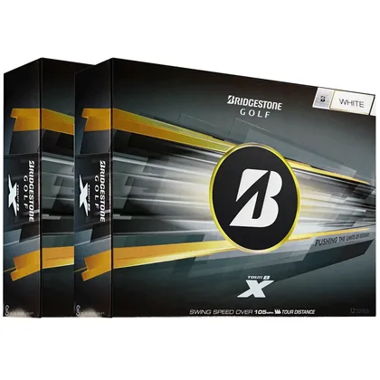 BRIDGESTONE 2026 TOUR B X GOLF BALLS / DOUBLE DOZEN +FREE 300 TEE BONUS PACK