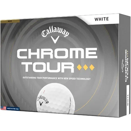 CALLAWAY 2026 CHROME TOUR TRIPLE DIAMOND GOLF BALLS - WHITE +FREE GIFT