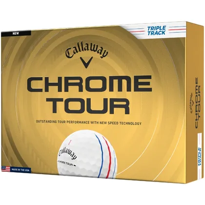 CALLAWAY 2026 CHROME TOUR TRIPLE TRACK GOLF BALLS - WHITE +FREE GIFT