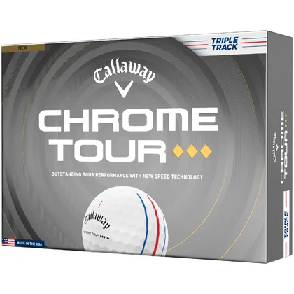CALLAWAY 2026 CHROME TOUR TRIPLE TRACK TRIPLE DIAMOND GOLF BALLS - WHITE +FREE GIFT