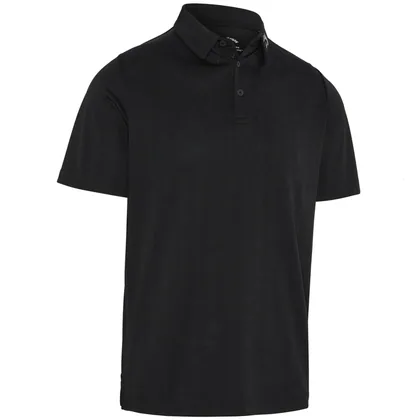CALLAWAY 2026 JACQUARD SWIRL GOLF POLO SHIRT - CAVIAR