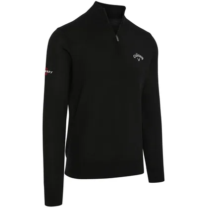 CALLAWAY 2026 ODYSSEY MERINO 1/4 ZIP GOLF SWEATER - BLACK
