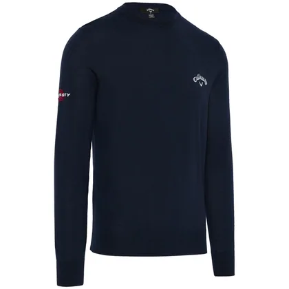 CALLAWAY 2026 ODYSSEY MERINO CREW NECK GOLF SWEATER - NAVY
