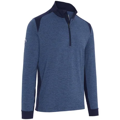 CALLAWAY 2026 SOFT TOUCH BLOCKED 1/4 ZIPPED MIDLAYER - NAVY HEATHER