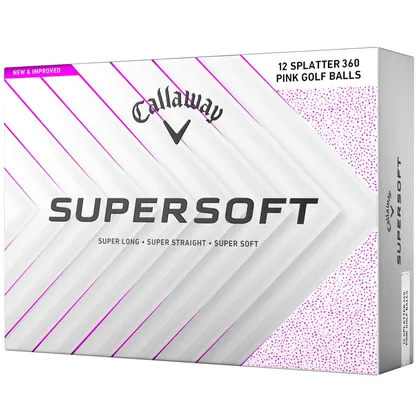 CALLAWAY 2026 SUPERSOFT SPLATTER GOLF BALLS - PINK