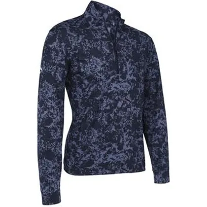 Callaway Camo Sun Printed 1/4 Zip Top - Peacoat
