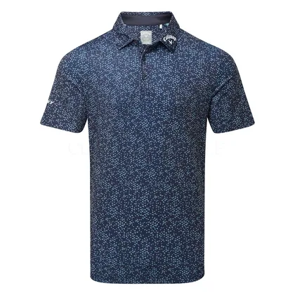 Callaway Chev Print Tour Golf Polo Shirt Peacoat CGKSF0U9-410