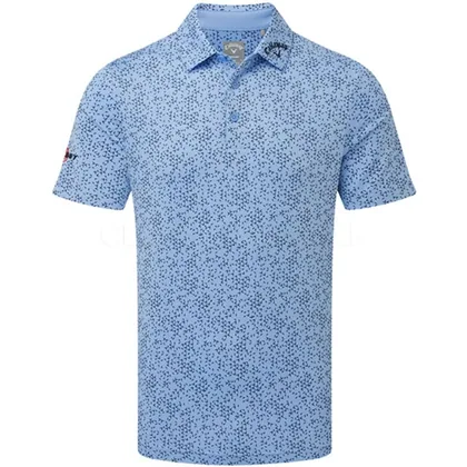 Callaway Chev Print Tour Golf Polo Shirt Vista Blue CGKSF0U9-993