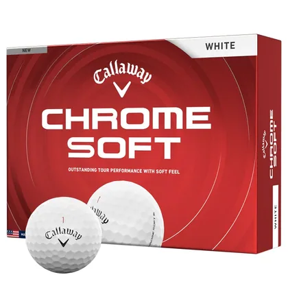Callaway Chrome Soft Personalised Logo Golf Balls White