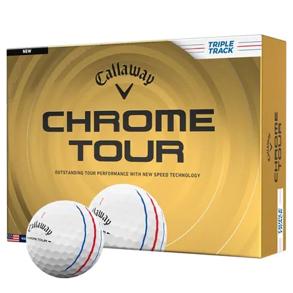 Callaway Chrome Tour Triple Track Personalised Logo Golf Balls White